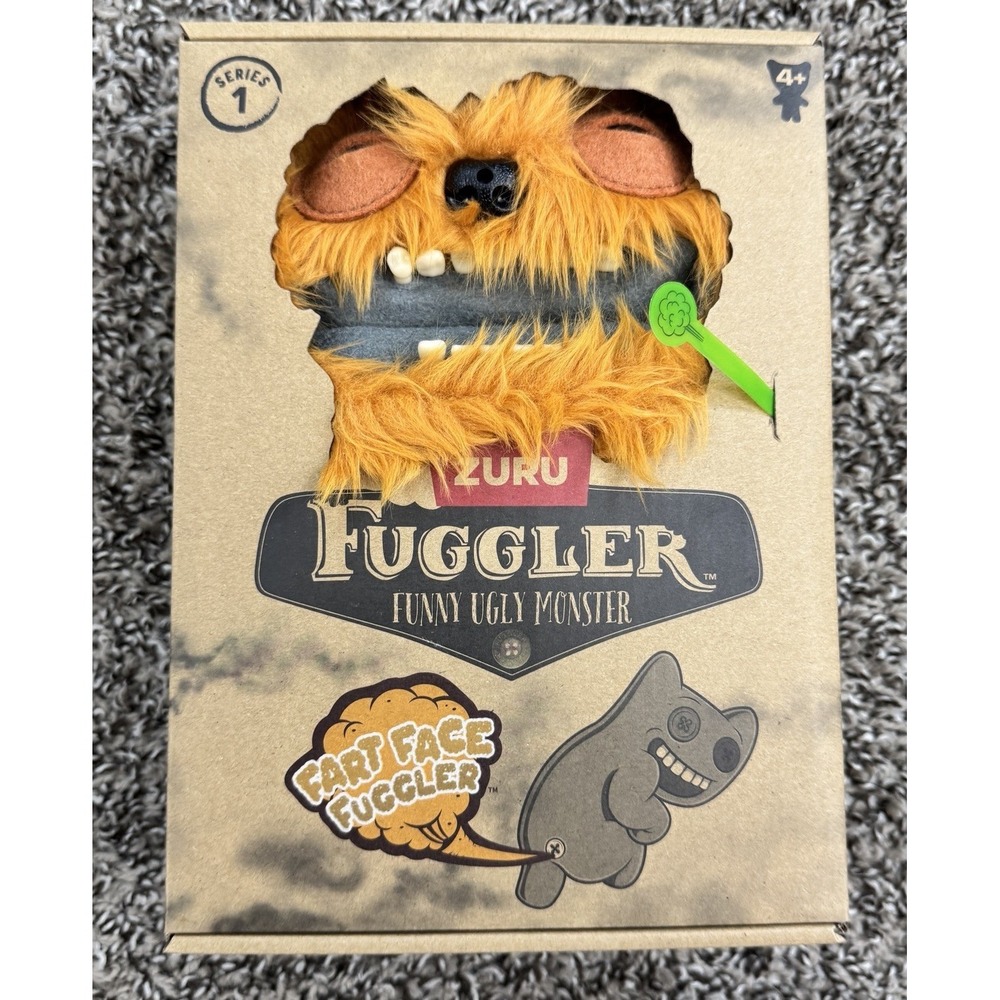 ZURU Fuggler Count UnderOO Brown Fart Face Funny Ugly Monster Plush NIB